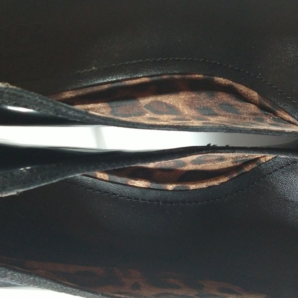 New Black pattern leather designer Victor Alfaro heels never worn - Picture 3 of 11